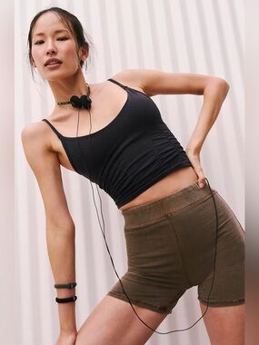 NWT! FP Free People Movement Good Karma Ruched Crop Tank Sz XS/S